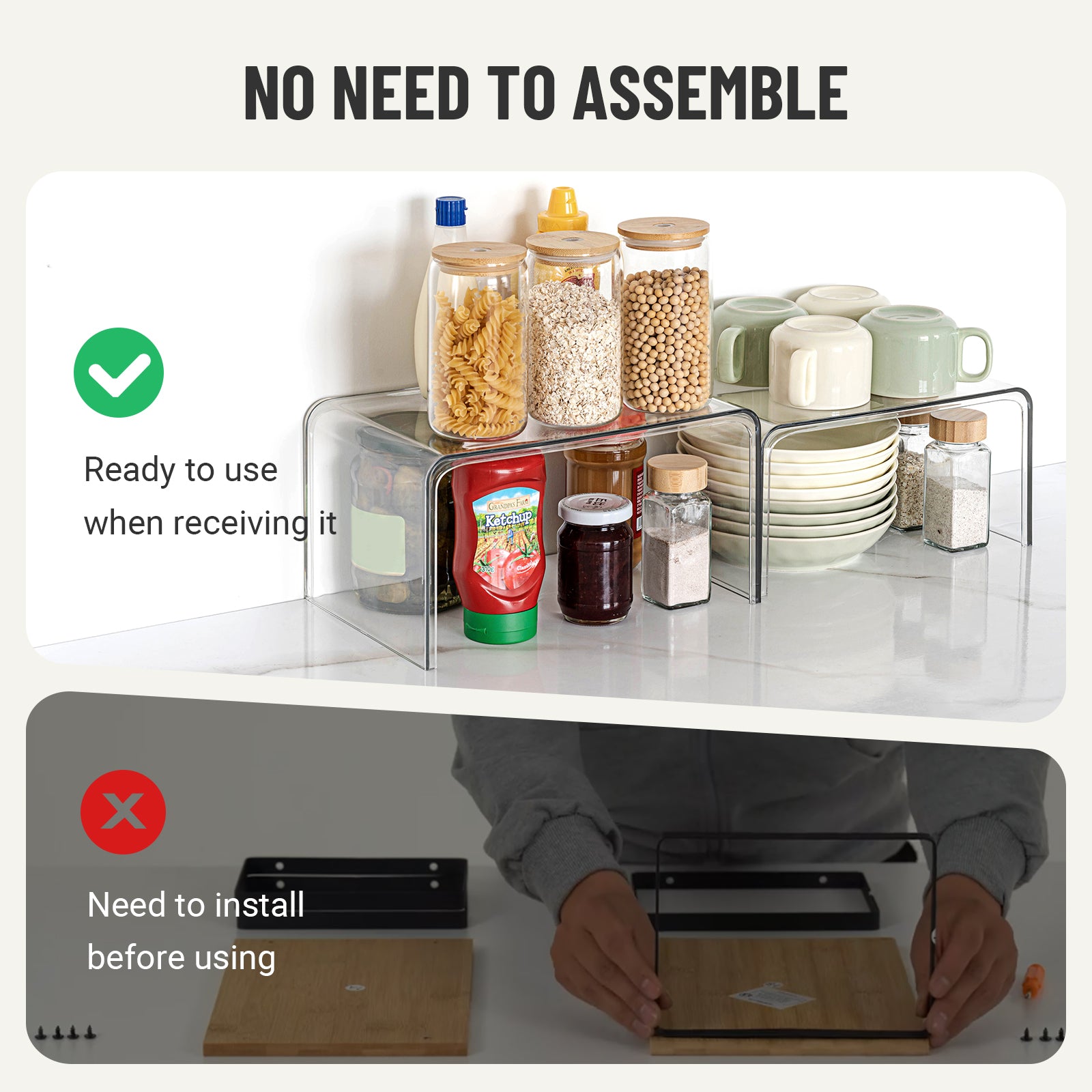 Clear Spice Rack Shelves