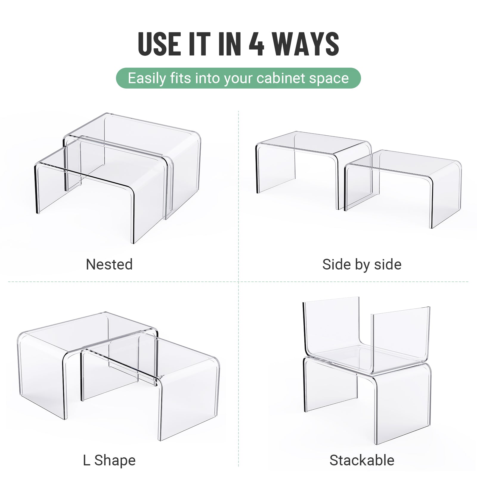 Clear Spice Rack Shelves