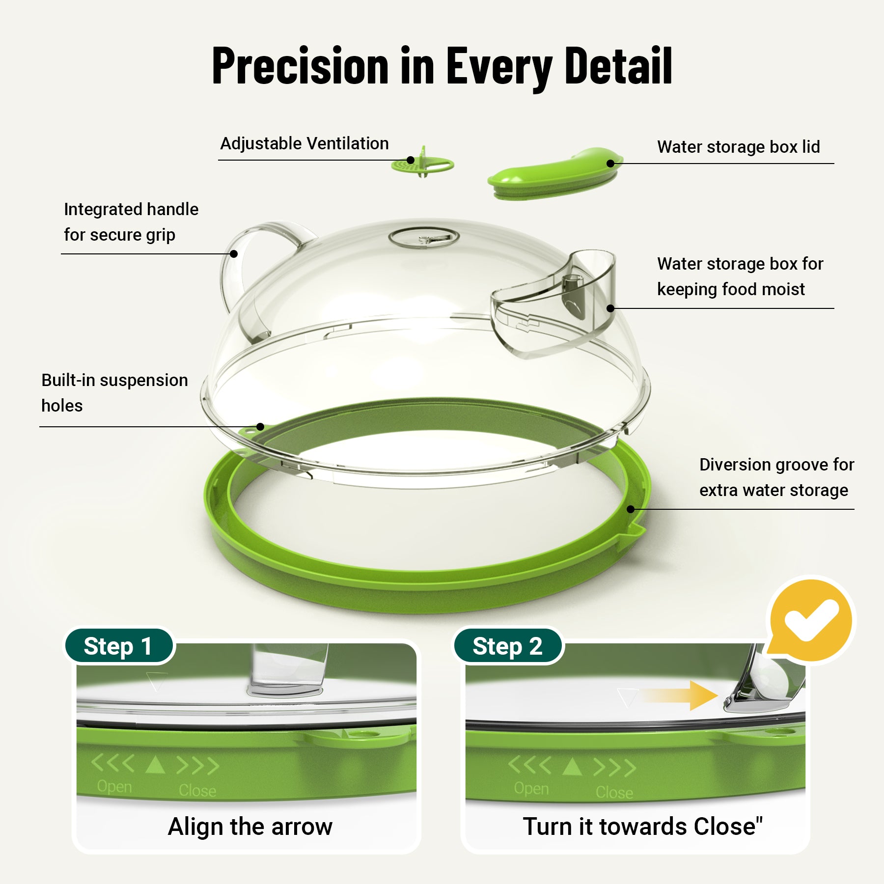 Microwave Splatter Cover with Water Steamer, Upgraded Microwave Cover for Food with Handle, Clear Plate Covers, Splatter Guard, Kitchen Essentials Gadgets, House Warming Gifts New Home, 10 Inch