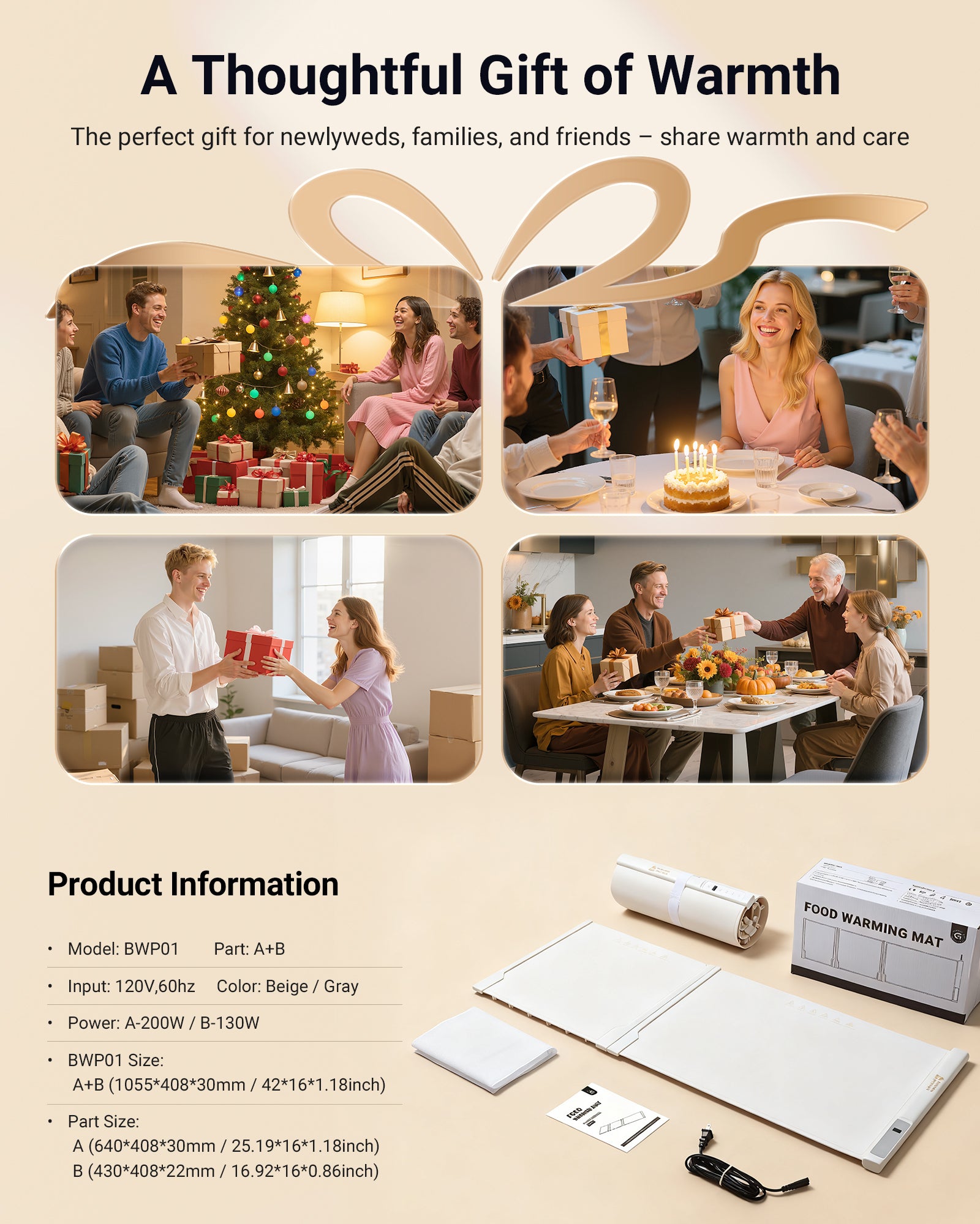 42"x16" Warming Mat for Food