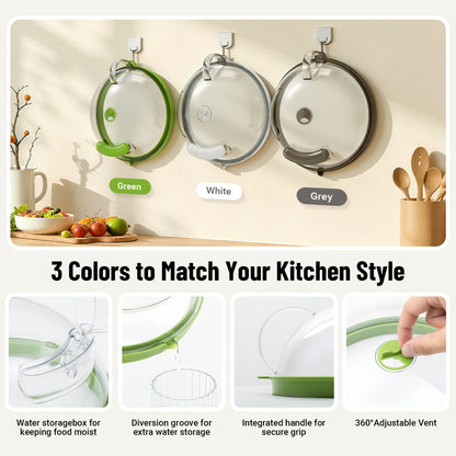 Microwave Splatter Cover with Water Steamer, Upgraded Microwave Cover for Food with Handle, Clear Plate Covers, Splatter Guard, Kitchen Essentials Gadgets, House Warming Gifts New Home, 10 Inch