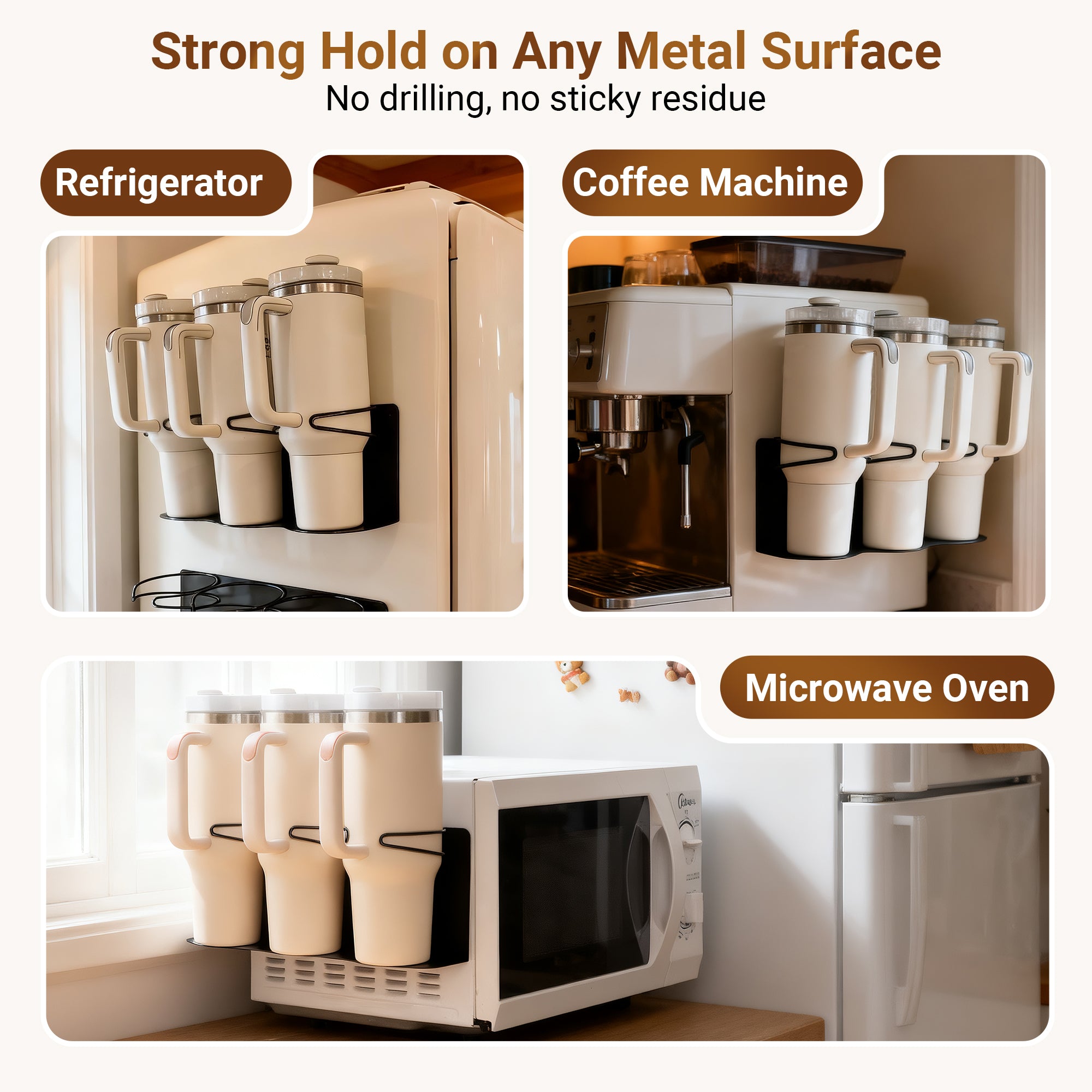 Magnetic Cup Holder for Fridge